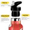 Bouteille isotherme WDdZzyy 590 ml sans BPA motif lys rouge