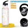 Bouteille deau vélo WDdZzyy 591 ml acier inoxydable paille