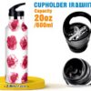 Bouteille isotherme Linqin Œillets Rouges anti-fuite double