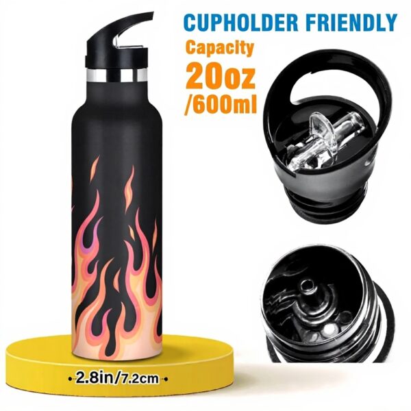 Bouteille isotherme siphylline étanche avec pailles sport