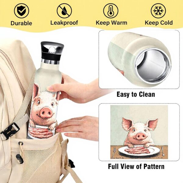Siphylline bouteille isotherme cochon bacon paille étanche