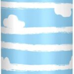 Bouteille isotherme siphylline rayures bleu blanc isolation-0