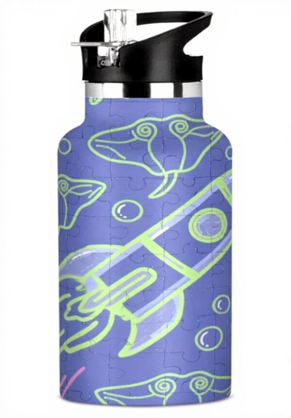 Bouteille isotherme enfant siphylline anti-fuite motifs