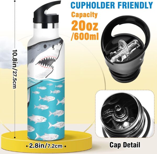 Bouteille d'eau siphylline isotherme paille acier inoxydable-1