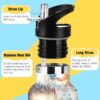 Bouteille isotherme siphylline enfants anti-fuite paille-2