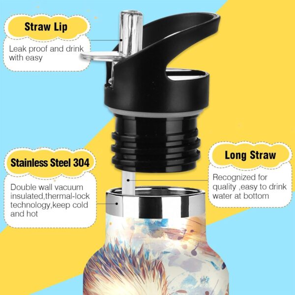 Bouteille isotherme siphylline enfants anti-fuite paille-2