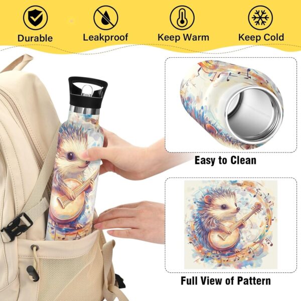 Bouteille isotherme siphylline enfants anti-fuite paille-3