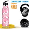 Bouteille deau siphylline enfants cœur rose isotherme sans