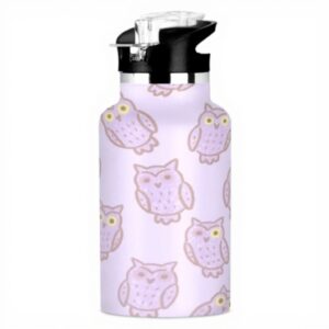 Bouteille isotherme Siphylline violet hibou paillettes 600ml