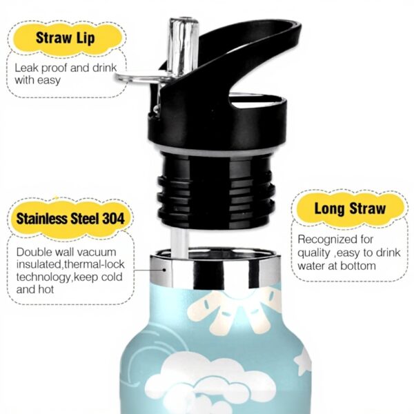 Siphylline Giraffe Monkey Water Bottle BPA Free Leakproof