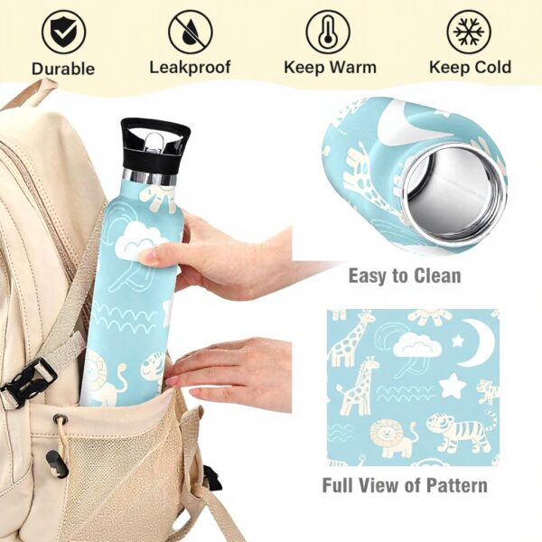 Siphylline Giraffe Monkey Water Bottle BPA Free Leakproof