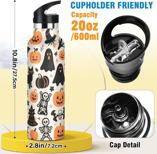 Siphylline bouteille isotherme Chat Noir Halloween école-1