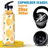 Bouteille isotherme siphylline Orange Citron 600ml acier