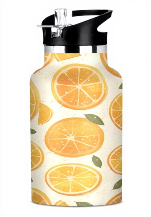 Bouteille isotherme siphylline Orange Citron 600ml acier