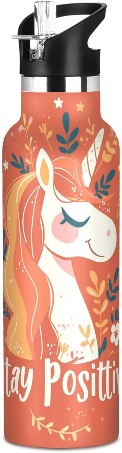 Bouteille isotherme Stay Positive Licorns Siphylline 600ml-0
