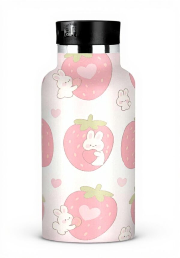 Bouteille isotherme Amooorous acier inoxydable paille sport