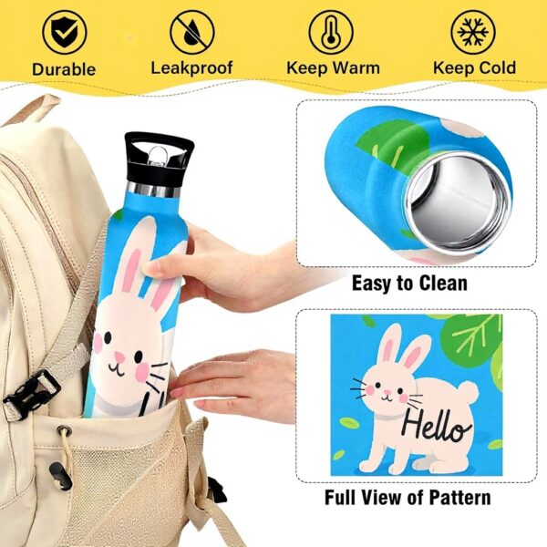 Bidon isotherme Amooorous lapin blanc étanche sport école
