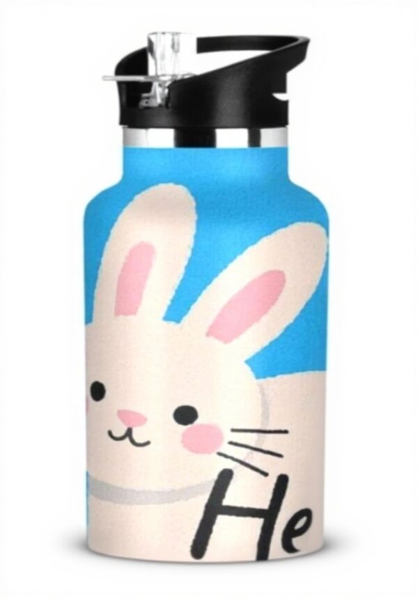 Bidon isotherme Amooorous lapin blanc étanche sport école