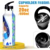 Bouteille isotherme 590 ml Voucong double paroi paille sport