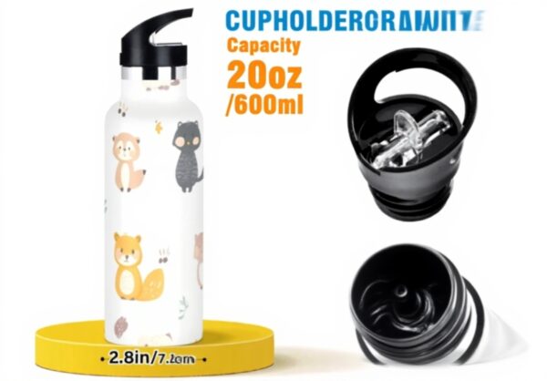 Bouteille isotherme Miaozhen motif renard écureuil sans BPA