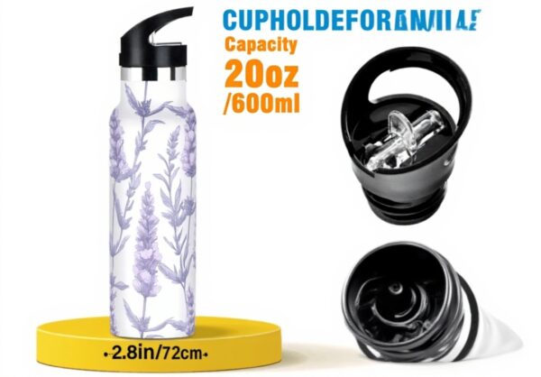 Bouteille isotherme sport Linqin violet lavande anti-fuite