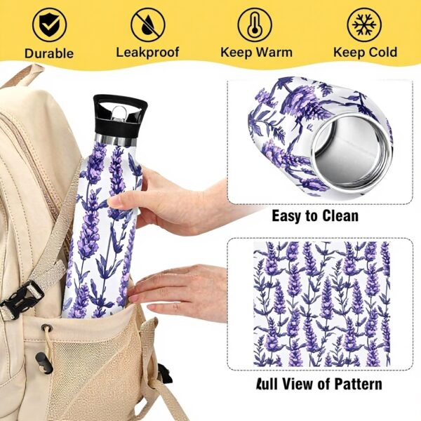 Bouteille isotherme sport Linqin violet lavande anti-fuite
