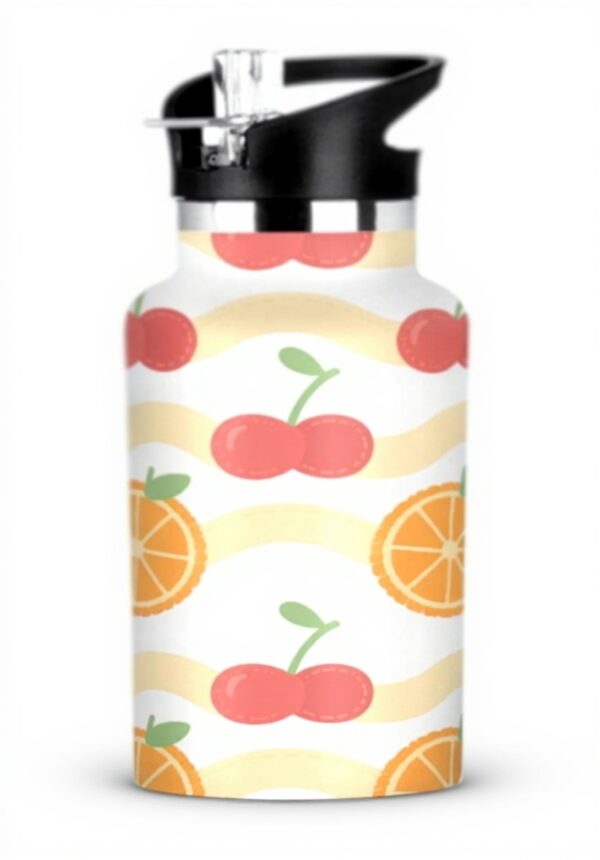 Bouteille isotherme Miaozhen orange cerise, acier