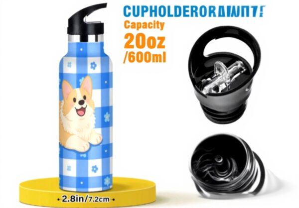 Bouteille isotherme enfant WDdZzyy 591 ml chien bleu blanc