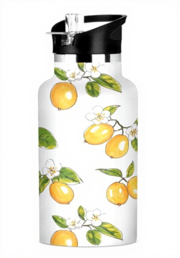 Bouteille d'eau enfants Linqin jaune, isotherme, anti-fuite,