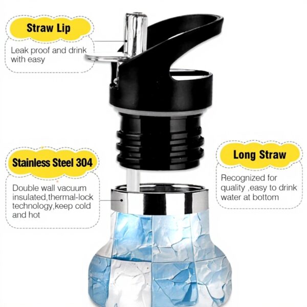 Bouteille isotherme 591 ml Voucong anti-fuite sans BPA sport