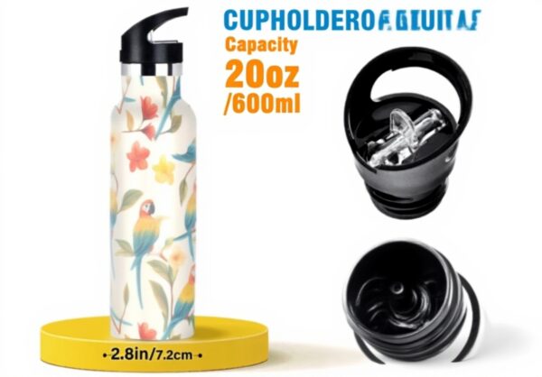Bouteille isotherme Linqin étanche double paroi 600ml dessin