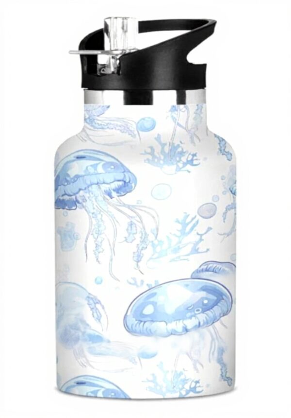 Bouteille isotherme enfants Linqin méduse bleue acier