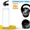 Bouteille isotherme Méduse blanche anti-fuite sans BPA sport