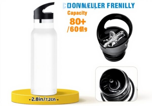 Bouteille isotherme Méduse blanche anti-fuite sans BPA sport
