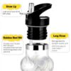 Bouteille isotherme Méduse blanche anti-fuite sans BPA sport