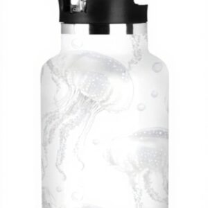 Bouteille isotherme Méduse blanche anti-fuite sans BPA sport