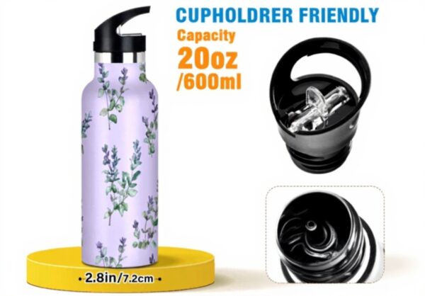 Bouteille isotherme Linqin 600ml violette sport voyage école