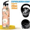Bouteille isotherme Nature Pivoines Pêche 600ml double paroi