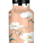 Bouteille isotherme Nature Pivoines Pêche 600ml double paroi