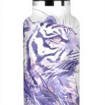 Bouteille isotherme Linqin Tigres Violets paille anti-fuite