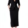 Jupe Emme Marella Polyester Noir Femme Modèle 2425106021200-1