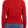 Pull laine col montant Emme Marella femme rouge maille-2