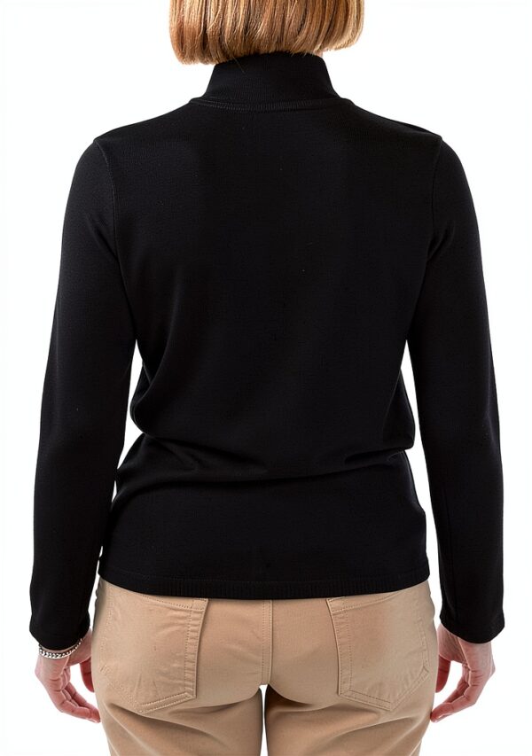 Pull col montant Emme Marella viscose noir femme-2