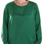 Chemisier femme Emme marella vert polyester modele italien-0