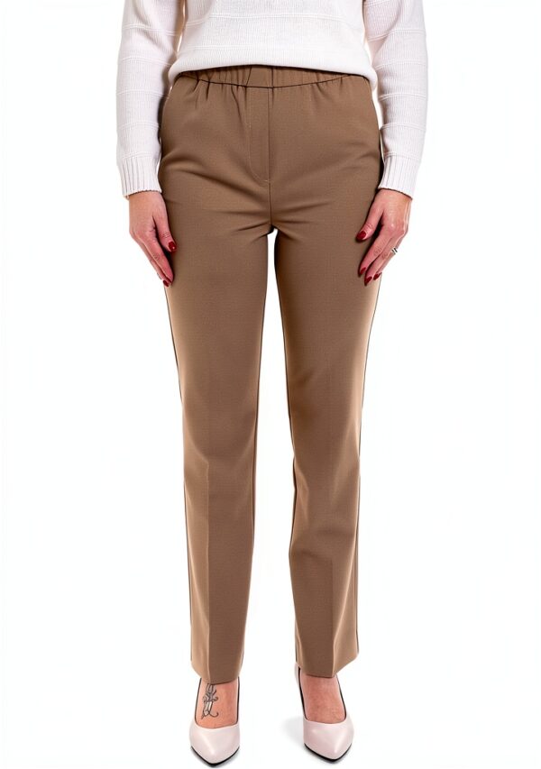 Pantalon Emme Marella Beige Polyester Femme Modèle-0