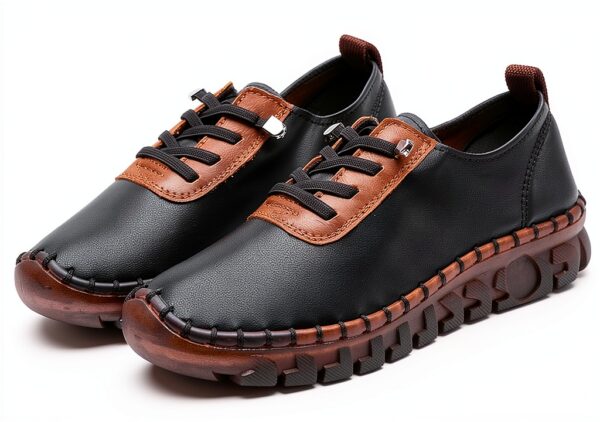 Chaussures femme Generisch baskets course cuir sportives-5