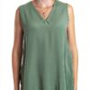 Bluse Emme Marella vert acétate pour femme élégante-1
