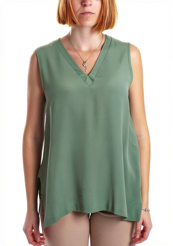 Bluse Emme Marella vert acétate pour femme élégante-1