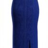 Jupe Emme Marella Viscose Bleu Femme Mode Élégante-0