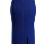 Jupe Emme Marella Viscose Bleu Femme Mode Élégante-0